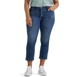 Lee Women's Plus Size Legendary Mid-Rise 21" Capri Jean