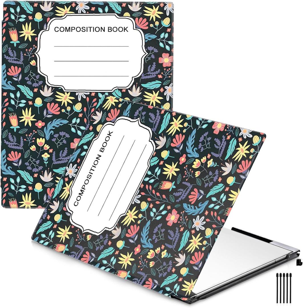 Case for Remarkable 2 Paper Tablet 10.3" 2020 Released,Slim Lightweight and Hard Back Shell Protective Cover with Built-in Pen Holder,Comes with Remarkable 2 Pen Tips (Flower Book)