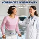 Thin Back Brace for Women Lower Back Pain Relief, Slim Fit & Lightweight for Wearing Under Clothes, Ideal for Sciatica, Scoliosis, Posture, Lifting, Size M