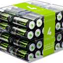 SCAVATA 4 Pack Tall Skinny Can Organizer for Refrigerator, Stackable Large Soda Cans of 16oz & 17oz Beverage Energy Drink Container Holder Dispenser with Lid for Fridge, Clear Storage Plastic Bins