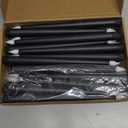 24 Pcs Flameless Taper, LED Faux Wax Candle Lights LED Candles Battery Operated Candles Flickering Taper for Birthday Christmas Wedding Party (Black, Basic)