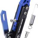 Universal Motorcycle Kickstand Adjustable Foot Side Support Parking Kickstand for Electric Motorbike Parking Foot Side Support Stand (Blue)