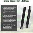 420463 Blade Compatible with Crafts man Hus qvarna Pou LAN 22 inch Mowers, Replaces 331740B, 421825, 437601, 532437601, 2 Pack