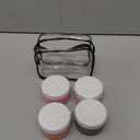Travel Containers for Toiletries, Silicone Cream Jars BPA-Free, TSA Approved 2oz Travel Size Containers, Leak-proof Silicone Jars with Lid for Cosmetic Face Hand Body Cream (4 Pack) (Pink)