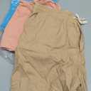 PLEPAN Mens 5 Inch Linen Shorts - Casual Elastic Waist Drawstring Summer Beach Shorts with Pocket (XXL)