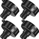 Zonon 275 330 Gallon IBC Tote Fittings IBC Tote Tank Drain Adapter Water Tank 2 Inch Fine Thread 2 Npt x Male Garden Hose Adapter for Coarse Hose(4 Pieces)