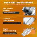 [Upgrades] 316489400 5304534663 Igniter, Fit for Frigi-daire Gas Oven Igniter, Ken-More Model 790 Oven Igniter, 316428500, 316428501, 5304462661, 1197384, AP3963540, PS1528534, EAP1528534, By BOGDA