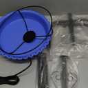 Heated Bird Baths for Outdoors,Upgraded 100W Thermostat Control Heated BirdBaths for Winter with Metal 5 Prong Base Heated Bird Bath for Outside Winter Garden Yard Patio Lawn (Blue)