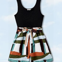 PATPAT Mom Jumpsuits - Black Tank Top with Floral Wide-Leg Shorts XL