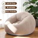 6 Pcs Bean Bag Chairs for Adults Inflatable Chairs with Electric Air Pump Blow up Couch Folding Portable Inflatable Couch Lazy Sofa for Reading Living Room Camping (Coffee), 38.5 x 21.6 x 11 inches