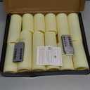 YOROXRG 12 Pack Flameless Candles Battery Operated Waterproof Led Candles (D:2.2" X H:4" 5" 6" 7") Candles with 2 Remotes Contro for Wedding, Party, Birthday