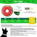 Upgraded Inflatable Dog Cone Collar with Transparent Anti-Licking Shield, Adjustable Elizabethan Collar for Medium Large Dogs, 2-in-1 Design with Detachable Shield and Soft Padding (XL, Watermelon)