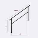 CHR Fence & Rail Hand Rails for Outdoor Steps, 5 Step Handrail & Indoor Stair Railing Kit, Railings for Outdoor Steps and Hand Rails for Seniors for Porch Railing & Deck Hand Rail, 4 to 5 Steps