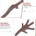 Christmas Snowman Hand - 100Pcs Plastic Twig Accessories for DIY Crafts Cute Decorative Branches for Holiday Home Decor