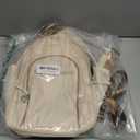 Crossbody Sling Bag with Water Bottle Holder, 8.3" Convertible Small Backpack Anti Theft Daypack, Chest Fanny Pack for Men Women, Beige