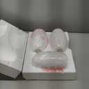 3 Pack 4.65 Inch Handblow Art Off White Glass Lamp Shade Pendant Ceiling Chandelier Wall Sconce Light Replacement Oval Glass Shade Fixture