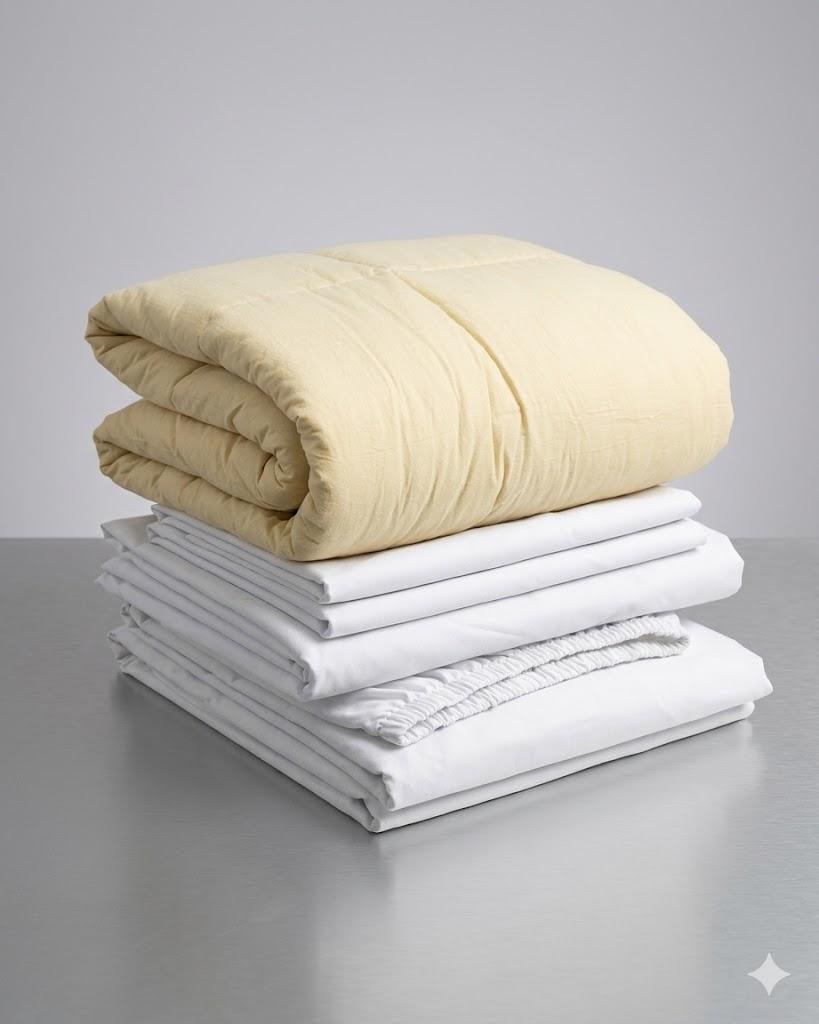 Duvet Cover Set King Size 7 Pieces Luxurious Soft Breathable 100% Egyptian Cotton Comforter Cover Set - 1 Duvet Cover 94"x 104", 2 Pillowcases 20"x 36"