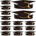 Zonon 36 Pcs Paper Graduation Paper Crown Graduation Cap Headbands Adjustable Paper Crown Grad Decor for Student