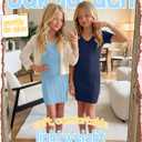 Oakgarden 2 Pack Girls Short Sleeve Dresses | Bodycon, Ribbed, V Neck SummerDresses, Back to School, Mini Pencil, Basic Slim Fit, Casual, Teens Kids 5-14Y, Holiday