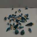 wonuu Artificial Mini Sisal Christmas Trees Snow Frost with Wooden Bases for Home Party Decoration Ornament DIY Craft (Blue-Green, Mixed 30 pcs)