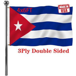 Jayus Cuba Flags 4x6 Outdoor Double Sided Heavy Duty Cuban National Flag Banner with 2 Grommets