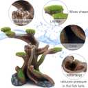 relaqcc Reptile Decor Aquarium Decorations Artificial Moss Resin Fish Tank Rocks Simulation Hollow Tree Leopard Gecko Trunk Accessories Aquarium View（Medium）