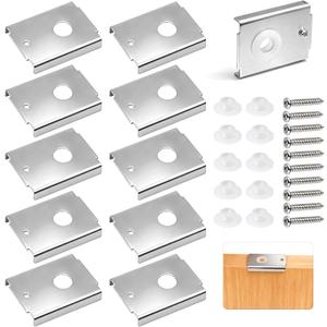 10 Pack N7192 Bi-fold Door Repair Bracket,Stainless Steel Repair Set for 1-3/8 inch Doors, Fixes Folding Doors, Pocket Doors, Accordion Doors, Barn Doors