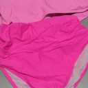 Pink Queen Women's One Shoulder High Waisted Bikini Set Two Piece Tie Ruched Swimsuit S