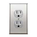 ENERLITES Elite Series Duplex Receptacle with Stainless Steel Metal Wall Plate, Tamper-Resistant Outlet, Commercial Grade, 15A 125V, UL Listed, 61580-TR-SV77PC, Silver with Polished Chrome Wall Plate