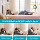 3Pcs Wedge Pillow Set for After Surgery,Acid Reflux Relief, Adjustable Bed Wedge Pillows for Sleeping,Anti Snore, Memory Foam Triangle Pillow for Back&Neck&Shoulder Pain Relief, White&Grey