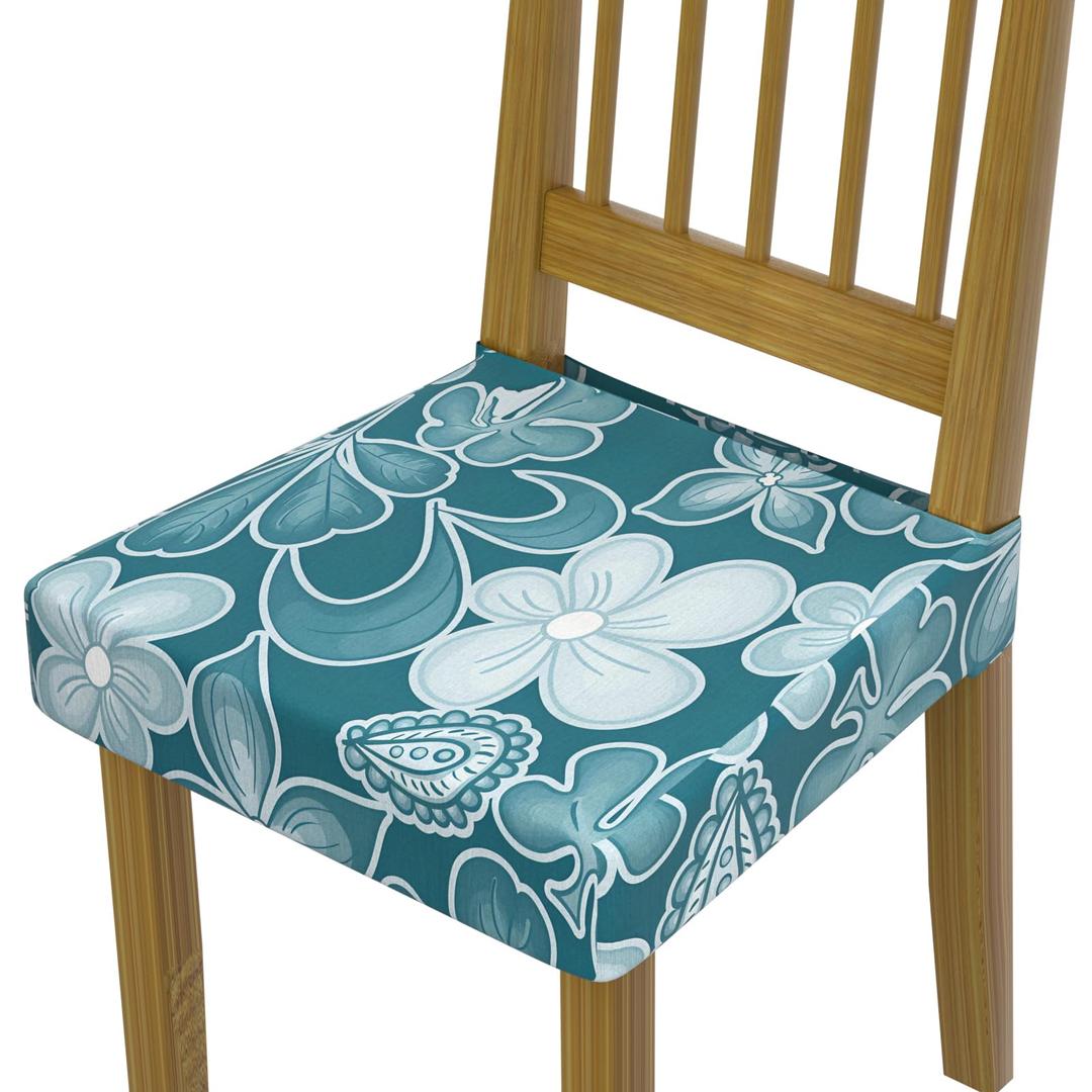 Chair Seat Covers Dining Room Set of 6,Soft Printed Patterned Stretch