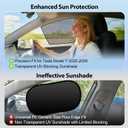 ZATOOTO Tesla Model Y Juniper 2020-2026 Front Window Shade for Driver Passenger Clear High-Clarity Static Cling Car Window Shades | No Color Distortion | Day Night Safe Driving | Come with Storage Bag