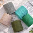 Macrame Cord 3mm x 875 Yards Natural Colored Macrame Supplies, Soft Craft Cotton Rope for Plant Hanger Wall Hanger Dreamcatcher (Denim)