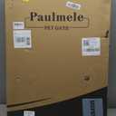 Metal Freestanding Dog Gates with Door for Outdoor Indoor,120'' Extra Wide 32'' Tall Free Standing Dog Gate for Doorways, Large Openings, Deck, Yard, Porch, Foldable Pet Fence (Black,6 Panels)