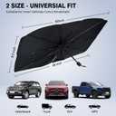 Windshield Sun Shade Umbrella - Car Sun Shade Windshield, Foldable Car Window Shades, Reflector Sunshade Offers Ultimate Sun Protection for Hatchback, Truck, SUV, MPV