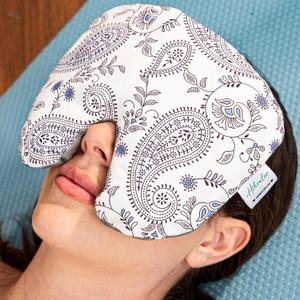 Weighted Sinus Mask, Warm Cold Compress Eye Mask for Dry Eyes, Migraine, Sinus Pressure Relief, Stress, Eye Pillow Microwavable Face Heating Pad for Puffy Eyes, Self-Care Gifts for Women (8x7 Inch)