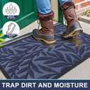 Smiry Leaf Front Door Mat for Outdoor Indoor 35x23, All-Season Doormat