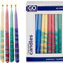 Dripless Hanukkah Candles | Tapered Multicolor Chanukah Bulk Candles Value 45 Pack | Standard Size Menorah Premium Quality Wax Jewish Holiday Party Favors Gifts, Decorations for All 8 Nights