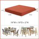 Favoyard Outdoor Chair Cushions 19"W x 19"D x 2"T Set of 4 Patio Chairs Cushions 3-Year Fade Resistant & Waterproof Cushions for Outdoor Furniture with Hidden Zipper, Attach Straps for Dining Chairs