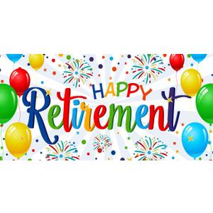 78.74''x39.37'' Retirement Banner Happy Retirement Party Decorations for Office F325
