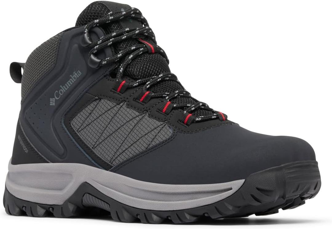 Columbia Men's Transverse Hike Waterproof Boot (11, Black/Mountain Red)