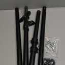 PHITRIC Flag Pole Kit, Tangle Free Spinning Stainless Steel Rustproof Flagpole for 3x5 Sports Fan Outdoor Flags for Outside House (Black, 5FT, with Bracket)