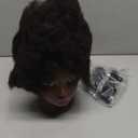 African Braiding Mannequin Head with 100% Human Hair, Cosmetology Mannequin Head with 8 Inch Afro Kinkys Curly Hair Training Manikin Doll Heads for Practice Braiding (black)