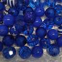 106Pcs 20mm Beads for Pens Making with Rondelle Spacer Beads Dark Blue Acrylic Focal Bubblegum Bead Crystal Round Sparkly Chunky Bead for Pens Beadable Keychain DIY Craft Jewelry Making Supplies