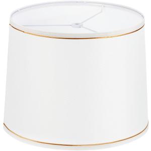 PATIKIL Lamp shades for Table Lamps 11.4" Top x 12.6" Bottom x 9.8" High Drum Lamp shades for Floor Lamps Medium Linen Lampshade Easy Assembly for Lamp Replacement, White