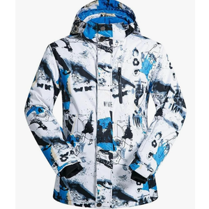 Men’s Waterproof Windproof Snow Jacket Insulated Outdoor Raincoat Winter Loose Hooded Snowboarding Ski Jacket, M