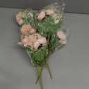 Tigeen 6 Bundles Artificial Bouquet Flowers Artificial Peonies Faux Roses Silk Flowers Hydrangea Bouquet for Wedding Table Centerpiece Floral Vase Decor (Pink)