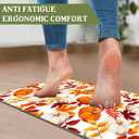 Front Door Mat,Autumn Leaves Indoor Outdoor Entrance Thanksgiving Pumpkin Welcome Doormats,Non-Slip Low Profile Entryway Mats for Porch Patio 17''x30''