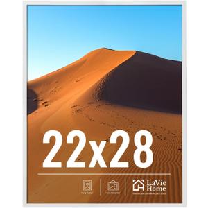 22x28 Picture Frame for Wall Display, 22x28 White Picture Frame with HD Plexiglas, 22 x 28 Poster Frame 1 Pack, Display Frame for Vertical or Horizontal, Classic Collection