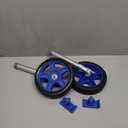 Top Glides 8" Off-Road Walker Wheel Kits with Flexfit Universal Ski Glides (Blue)